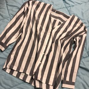 Zara Striped button down Blouse